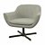 Sleek Green Camira Guest Chair 3D model small image 1