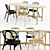 Cane Chair & Arch Table: Elegant Cane and Y Base Appeal 3D model small image 1