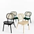 Cane Chair & Arch Table: Elegant Cane and Y Base Appeal 3D model small image 3