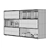 Stylish LAS ELITE Cabinets 3D model small image 3