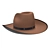 Rugged Western Cowboy Hat 3D model small image 1