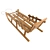 Premium Wooden Sledge: PBR Textures & V-Ray Renders 3D model small image 2