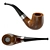 Natural Wood Tobacco Pipe 3D model small image 1