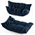 Versatile Modern Sofa Bed 3D model small image 1