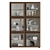 Elegant Porada Kvadro Bookshelf 3D model small image 1