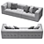 Marelli Andy - Stylish Modern Sofa 3D model small image 2