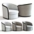 Trendy Toby Armchair: 3D Model with 3 Colors 3D model small image 1