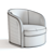 Trendy Toby Armchair: 3D Model with 3 Colors 3D model small image 2