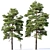 Optimized Pines Set: 12-14m Height 3D model small image 2