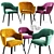 Elegant Woodleg Armchairs by Eero Saarinen 3D model small image 1
