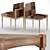 Elegant Katchwork Chair & Table Set 3D model small image 2