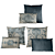 Velvet Oushak Cushion Covers - Luxurious Designs 3D model small image 1