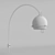 Modern White Gepo Arc Wall Lamp 3D model small image 3