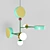 Monaco Art-Deco Pendant Chandelier 3D model small image 1