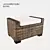 Kubu Rattan Chair: Exquisitely Crafted Elegance 3D model small image 1