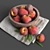 Exquisite Fruit Bowl with Tea Towel 3D model small image 1