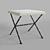 Italian Vintage Iron Stool: Exotic Elegance in Faux Bamboo 3D model small image 1