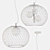 Elegant Pendant Lamp: Italux Clarisa 3D model small image 3