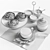 Elegant Brew: Deluxe Coffee Set 3D model small image 2