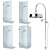 Modern Shower Set - Nicolazzi Doccia 3D model small image 1