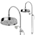 Modern Shower Set - Nicolazzi Doccia 3D model small image 3