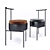 Elegant TIA Chairs: Grey & Orange Leather 3D model small image 1