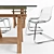 Sleek and Stylish Ikea Table Set 3D model small image 3
