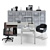 LAS OXI Office Workspace Solution 3D model small image 2