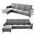 Luxury Faraday Sofa: Sleek Style & Supreme Comfort 3D model small image 2