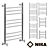 Sleek and Stylish Heated Towel Rail 3D model small image 1