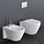 Sleek Starck 2 Wall-hung WC/Bidet 3D model small image 1