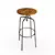 Vintage Industrial Bar Stool 3D model small image 1