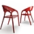 Sleek Plastic Outdoor Chair | Gossip Design 3D model small image 3