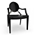 Sleek Modern Ghost Chair 3D model small image 1