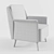 Cozy-Eco Single Seater Sofa 3D model small image 3