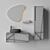 Arteon Wood-textured Bathroom Cabinet 3D model small image 3