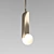 Modern Brass Pendant Light 3D model small image 1