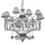 Aquarius Chandelier M626 3D model small image 3