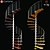  Elegant Spiral Staircase 3D model small image 1