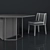 Elegant Meridiani Dining Set with Plinto ZK Editions Table and Kita Chairs 3D model small image 3