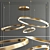 Art Deco LED Hoop Chandelier 3D model small image 1