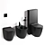 Modern Simas Vignoni Bathroom Set 3D model small image 2