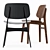 Soborg Wood Chair: Timeless Elegance 3D model small image 2