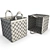 Braided Rattan Basket: Versatile Bathroom Accessory 3D model small image 2