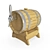  Rustic Oak Beer Barrel 3D model small image 1