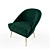 Modern Malay Armchair: Elegant Design 3D model small image 1