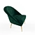 Modern Malay Armchair: Elegant Design 3D model small image 2