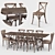 Elegant Edmonton Dining Set 3D model small image 1