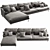 Poliform Bellport Chaise Lounge - Sleek and Stylish Seating 3D model small image 2