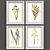 Modern Botanical Art Prints Set 3D model small image 2